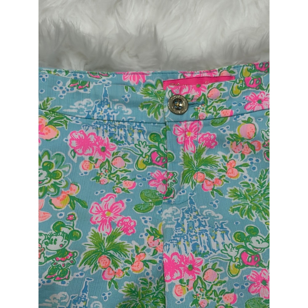 Disney x Lilly Pulitzer Mickey Minnie Mouse Floral Scallop Buttercup Shorts 8 - Picture 9 of 10